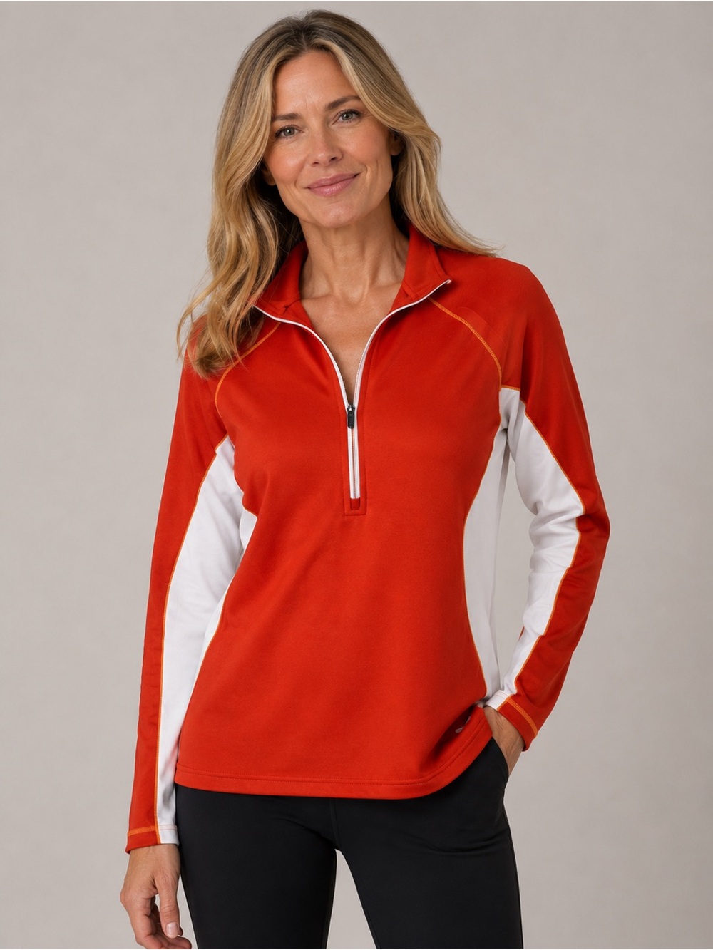 Patagonia Womens Quarter Zip Capilene Baselayer Long Sleeve Jersey Sz M Host Pic
